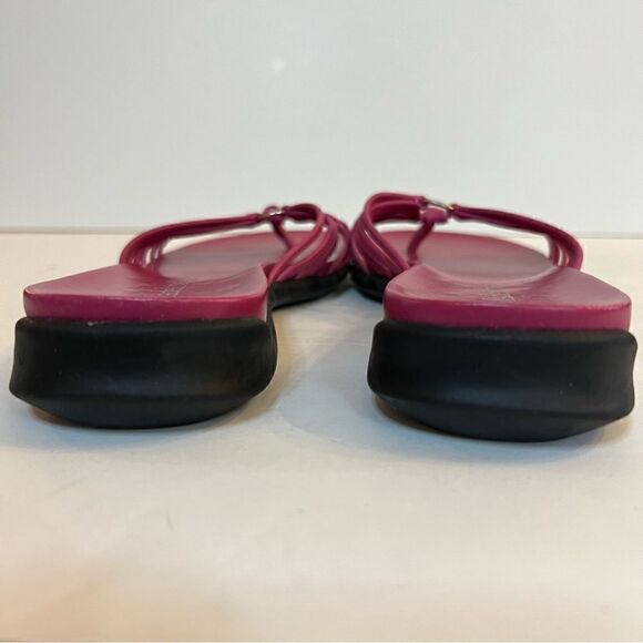 NWOB Madeline Shauna sandals flip flop size 7M pink leather summer - Picture 8 of 9